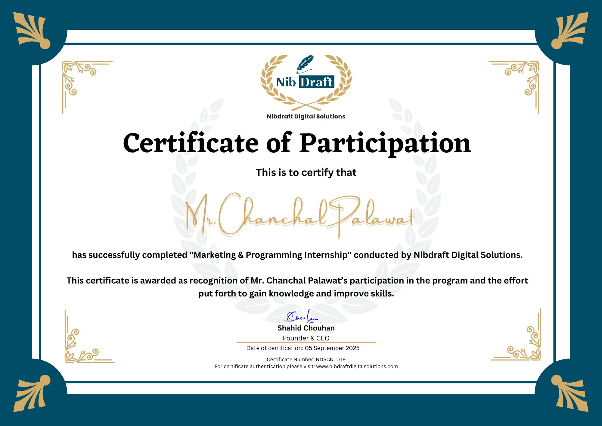 NDSCN1019: Mr. Chanchal Palawat